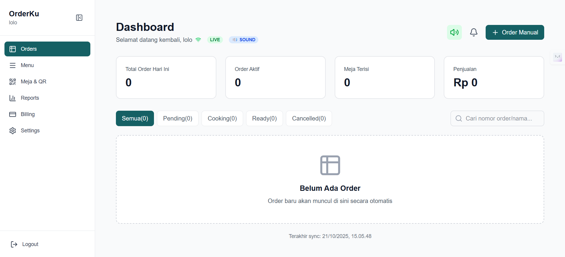 QR Ordering Admin Dashboard thumbnail